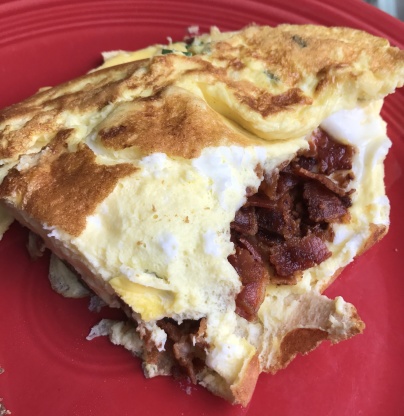 bacon pancake danish omelet egg